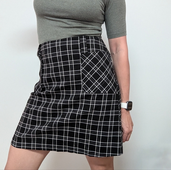 VINTAGE  Le Chateau Plaid Mini Skirt - Picture 1 of 4
